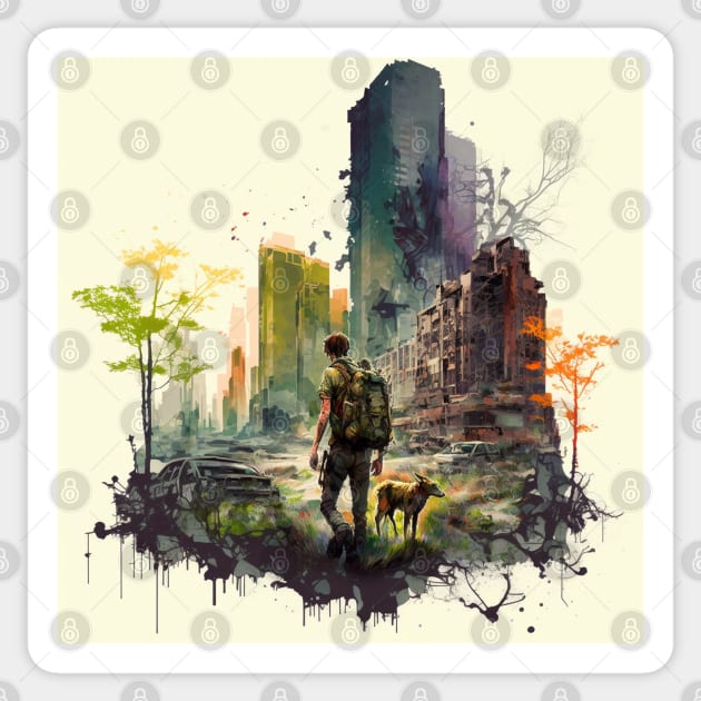 The Last of Us inspired design Sticker by Buff Geeks Art